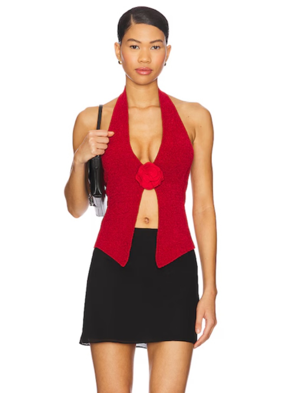 With Jean Rose Top in Red